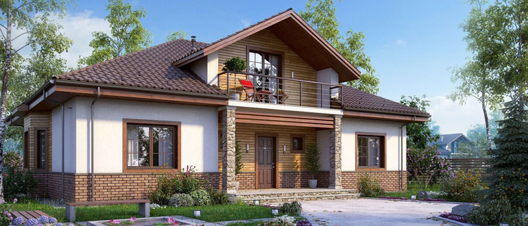 дом-с-мансардой-и-балконом