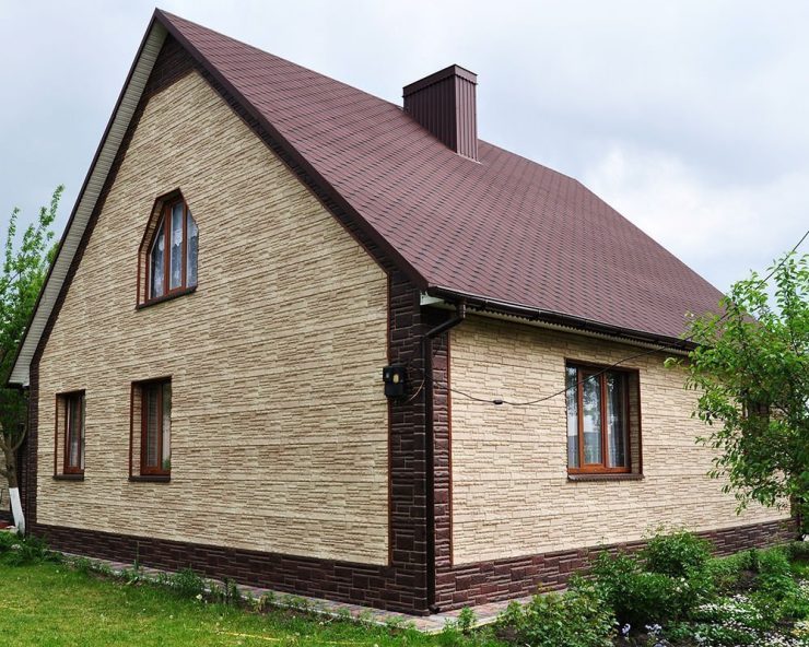 сайдинг угол дома